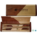 Rosewood and Maple Pen, Pencil and Case
